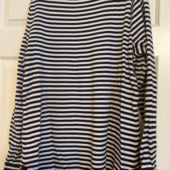 Striped tunic sweater v neck. Land’s end. Size large. - Picture 2 of 3